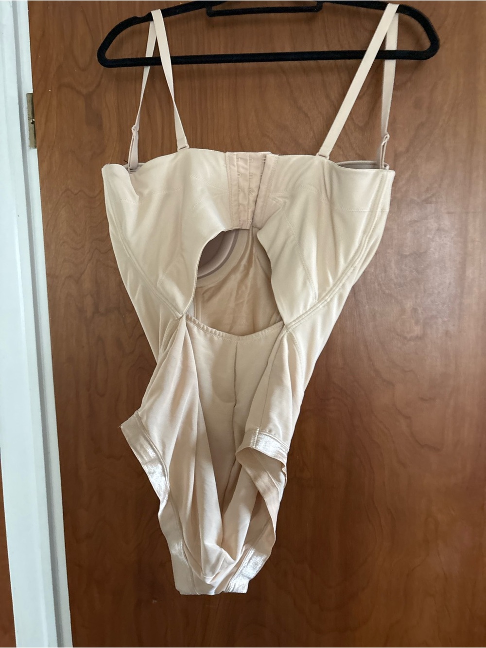 Maidenform Nude Beige Shapewear Bodysuit with Adjustable Straps
